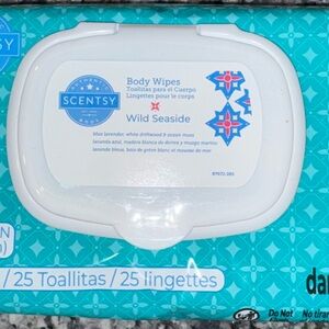 Scentsy Wild Seaside Body Wipes - Teal and White